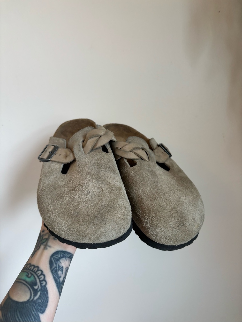 Birkenstock Boston Braided Clog In Taupe - Picture 5 of 7